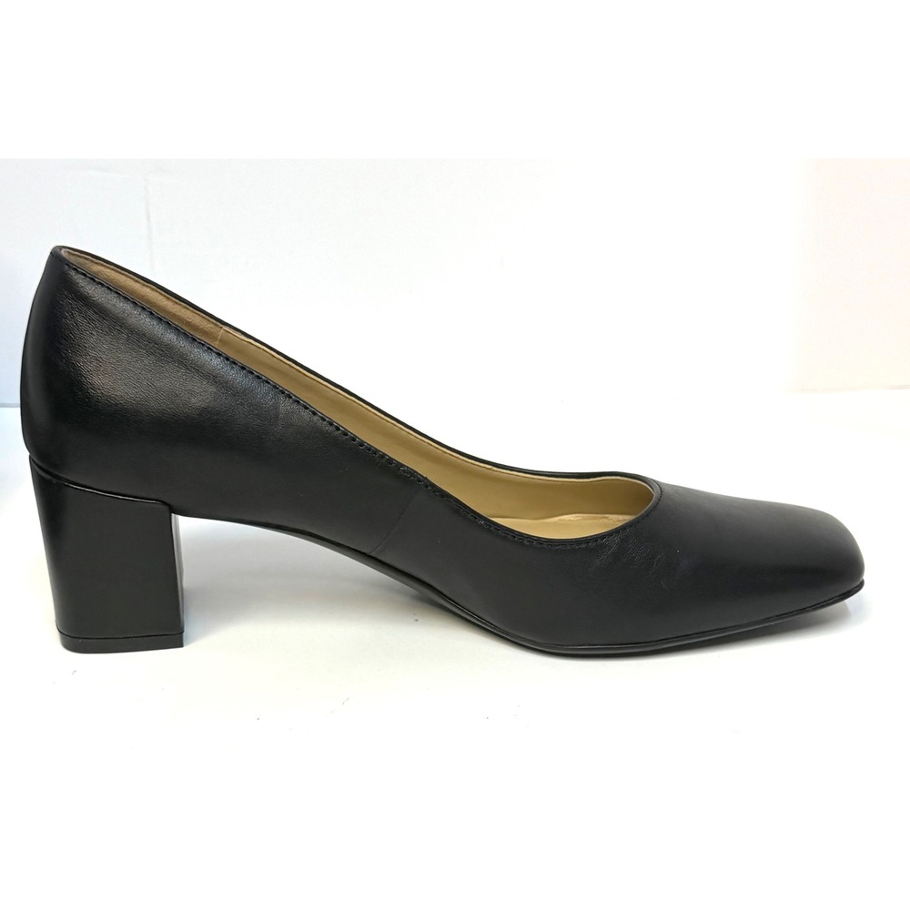 Naturalizer Karina Square Toe Dress Pumps Black Leather Size 7.5M NWT - Picture 3 of 9